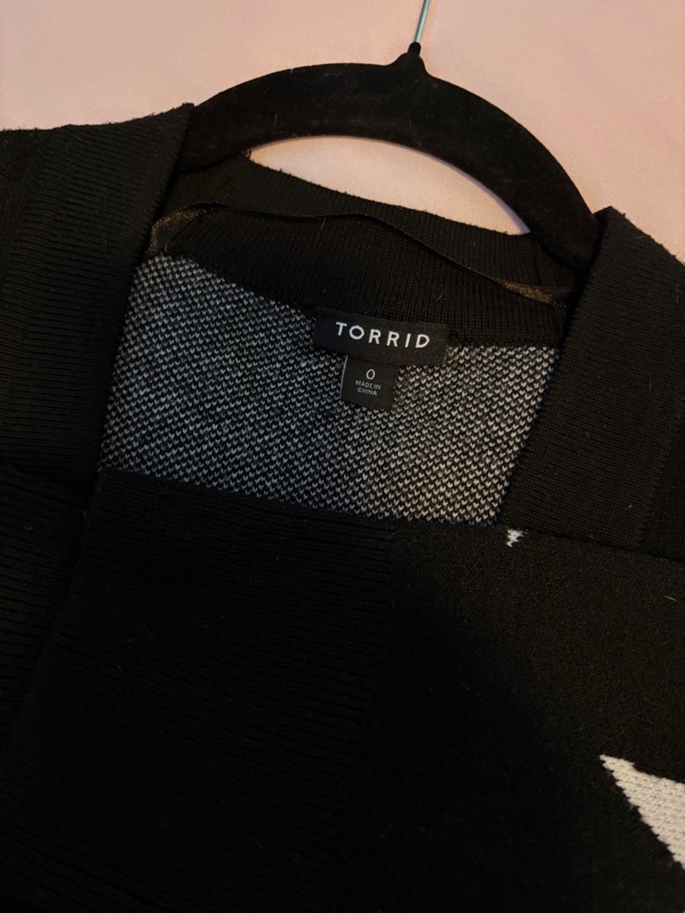 Torrid Button Down V Neck Oversized Star Sweater - Picture 4 of 7